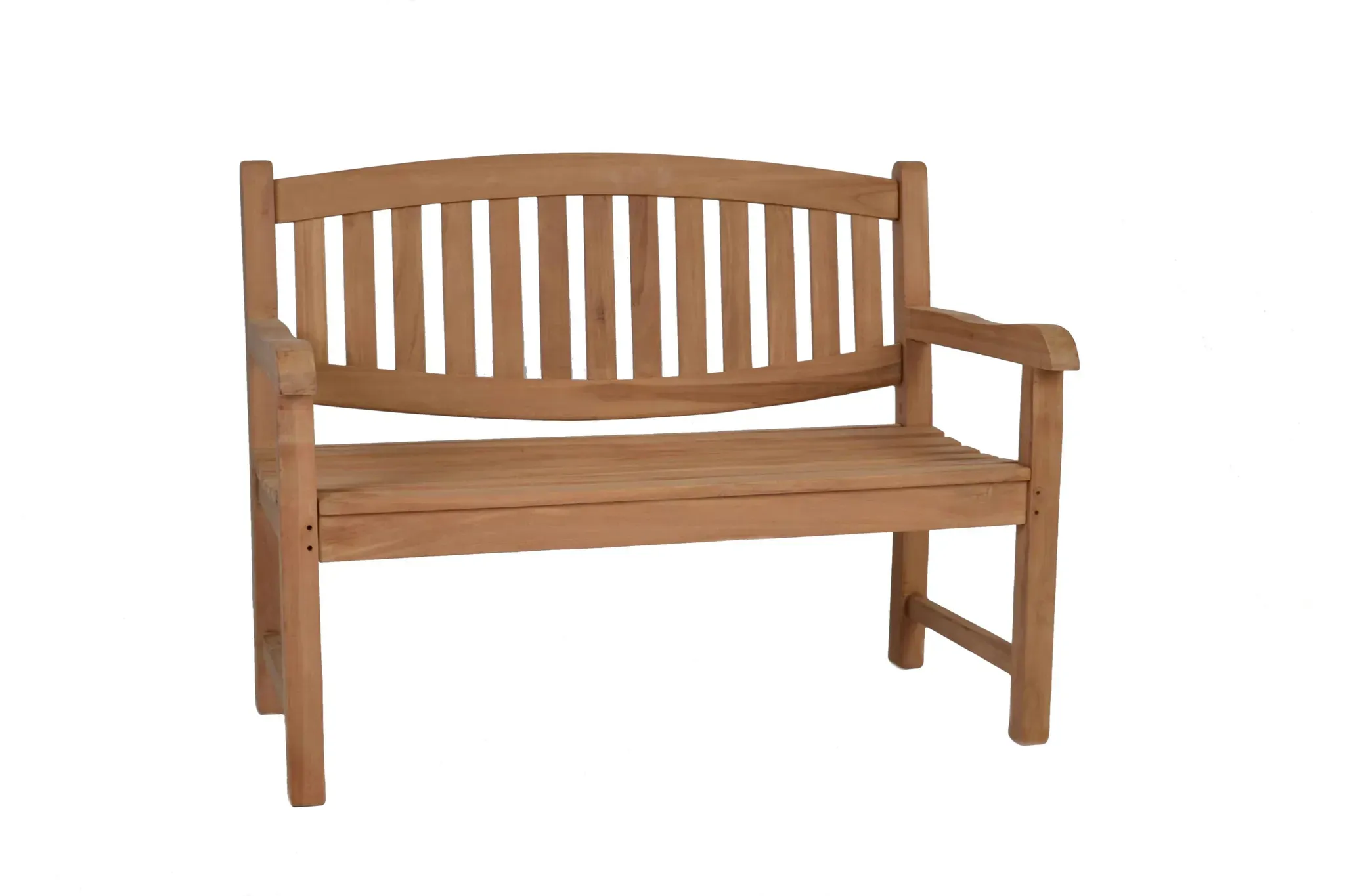 Teak Bank mit Armlehne 150cm Massivholz Teak