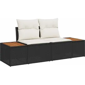 vidaXL Garten-Lounge-Set 8-tlg. schwarz