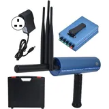 AKS Metalldetektor Tragbarer Metalldetektor 3 Antennen mit einer Reichweite von 1200 Metern Hochpräzise blaue Anzeige für die Metalldetektion