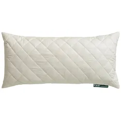 Naturfaserkissen FAN "Kamelhaar", beige (natur), B:40cm L:80cm, Bezug: 100% Baumwolle. Steppfüllung: 97% Kamelhaar, 3% sonstige Fasern. Füllung: 97% Wolle, 3% sonstige Fasern, Kopfkissen, Füllung aus Kamelhaar/Schafwolle; Bezug aus Baumwolle; Made in Germany