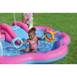 BESTWAY Disney Princess Wasserspielcenter Zauberhafte Welt Wasserrutsche 221 x 193 x 140 cm