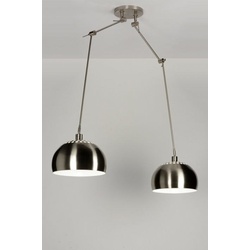 Pendelleuchte Modern Retro Edelstahl Metall Stahlgrau Rund