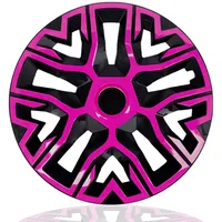 NRM Radkappe Radzierblende NRM THE BEST 16 Zoll BICOLOR pink/schwarz, 16 in Zoll, (4-St) rosa|schwarz