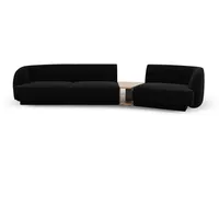 Micadoni Sofa Miley, modular 3-Sitzer schwarz