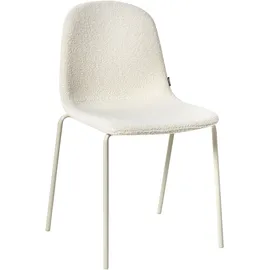 Beliani Konferenzstuhl 2er Set LOMA Bouclé Cremeweiß
