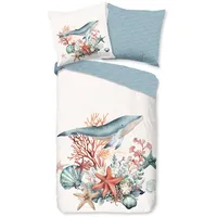 Muller Textil Ocean unifarben Türkis 155 x 220 cm + 2 x 80 x 80 cm