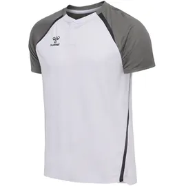 hummel hmlLEAD 2.0 POLO Herren - white/steel gray - 3XL