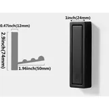 4-teiliges Set Klappbarer Wandhaken, Faltbare Wandhalterung, 90°-klapphaken, Kleiderhaken Mit Schrauben Für Büro, Küche, Schlafzimmer, Badezimmer, Helm, Mantel (schwarz) - Crezuo