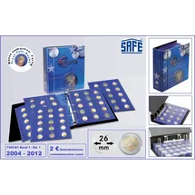 SAFE Schwäbische Albumfab 2-Euromünzen-Sammelalbum Topset, für alle 2 Euro-Münzen in Kapseln, 2004-2013