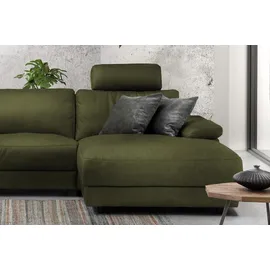 KAWOLA Ecksofa LOLA XL Stoff 2-Sitzer Grün