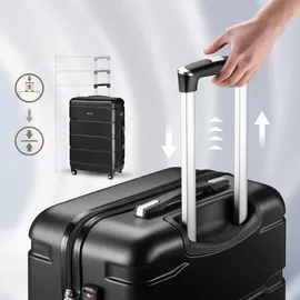aleos Hartschalen-Trolley 4-Rollen 56 cm / 100 l schwarz