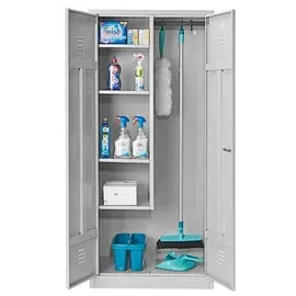 Gürkan Putzmittelschrank 80 x 50 x 180 cm grau