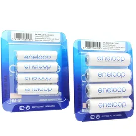 Panasonic eneloop Standard ehem. Sanyo eneloop Standard Kombipack 4x AA Mignon + 4x AAA Micro Batterien