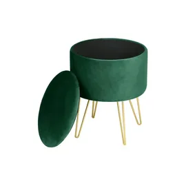 Möbel Kraft Pouf mit Stauraum 35 x 45 x 35 cm Grün