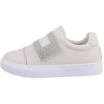 Ital-Design Low-Top Freizeit Sneaker Damen Beige 39