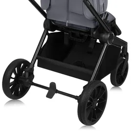 lionelo MIKA PLUS 3-in-1 Buggy 0-48 Monate bis zu 22 kg Babywagen bis zu 9 kg Kindersitz Babytrage bis zu 13 kg, Rückenlehne verstellbar, Dämpfung, 360° Räder, XXL-Verdeck