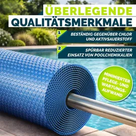 tillvex Premium Pool Solarabdeckplane blau Ø 400 cm
