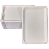 WIMEX Flache Pappteller eckig 16 x 23 cm 100 St. Weiß