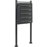 Wiltec 5er Briefkastenanlage Anthrazit