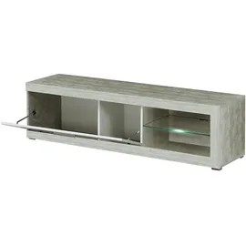 INOSIGN Remo TV-Kommode 160 cm Grau/Weiß Hochglanz Kunststoff/Metall/Holzwerkstoff