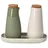 räder Cucina Italiana Menage-Set 3-teiliges Set aus Steinzeug Ölspender Beige/Grün