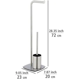 Wenko Stand WC-Garnitur Iria matt Edelstahl