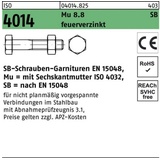 Bufab Sechskantschraube ISO 4014 Schaft/Mutter M16x 160 8.8 feuerverz. SB 25St.