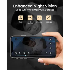 ZOSI C518 2K WLAN Überwachungskamera Weiß