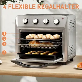 Homcom Mini Backofen Silber