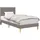 vidaXL Bettrahmen mit Kopfteil Taupe 90 x 190 cm Stoff