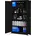 Stahlschrank Werkzeugschrank Stahlblech Pulverbeschichtet Flügeltürschrank cm x cm x cm schwarz/schwarz