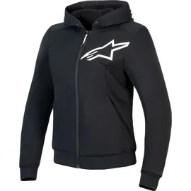 Alpinestars Stella Chrome V2 Sport Damen Motorrad Zip Hoodie Schwarz XS