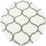KADIMA DESIGN Teppich Waschbar Shaggy Nordisch Kuschelig Strapazierfähig Schlafzimmer Esszimmer Rund Creme 160x160 cm OEKO-TEX – RONDA von Kadima Design