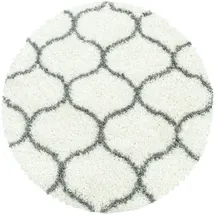 KADIMA DESIGN Teppich Waschbar Shaggy Nordisch Kuschelig Strapazierfähig Schlafzimmer Esszimmer Rund Creme 160x160 cm OEKO-TEX – RONDA von Kadima Design