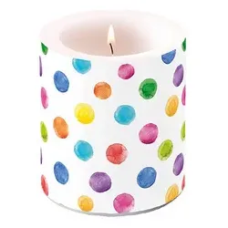 AMBIENTE Kerze 10cm dots 19319315