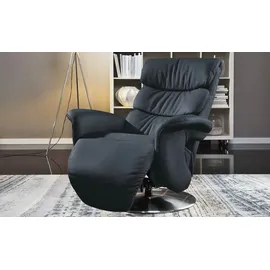 HIMOLLA Relaxsessel Leder 83 x 109 x 90 cm Blau mit Relax-Funktion