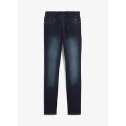 bonprix Komfort-Stretch-Treggings, blau, 48, mit Baumwolle