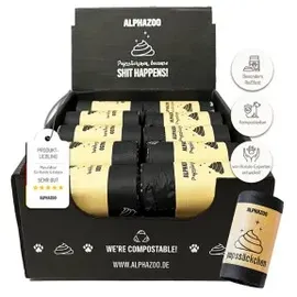 alphazoo Pupssäckchen Kotbeutel für Hunde I Kompostierbare Hundekotbeutel 600 Stück