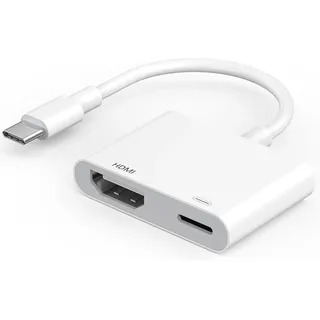 Apple USB-C auf HDMI 4K @ 60Hz Adapter mit 100W PD Ladeanschluss für iPhone 16 15 MacBook Pro Air iPad Pro, Typ C Digital AV HDMI 2.0 Kabel kompatibel mit Samsung Galaxy S25, Pixelbook, XPS Mehr