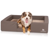 Knuffelwuff Tierbett Hundebett Indianapolis, Orthopädisch grau 100 cm x 120 cm