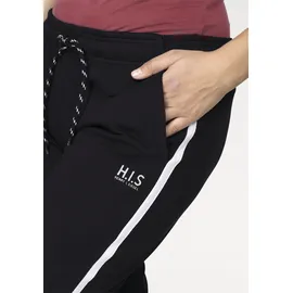 H.I.S. 3/4-Hose "Comfort Fit", Damen, Gr. 56, N-Gr, schwarz, Sweatware, Obermaterial: 95% Baumwolle, 5% Elasthan, bequem 3/4-Länge, Hosen, in großen Größen, Topseller