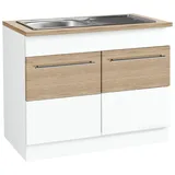 Held MÖBEL Spülenschrank »Trient«, 100 cm breit, inkl. Einbauspüle weiß