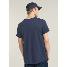 G-Star Base-s Ribbed Kurzarm-T-Shirt Sartho Blue XS