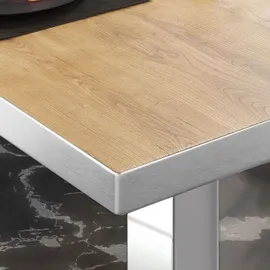 GGM Möbel Bistrotisch 80 x 80 x 75 cm Braun/Weiß