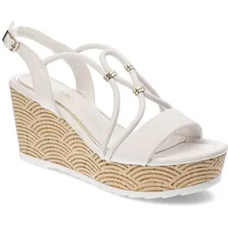 Weiße Sandalen Marco Tozzi Keilschuhe, 40