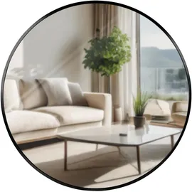 CLP Wandspiegel Elsie I Runder Spiegel in unterschiedlichen Größen I Rahmentiefe 3 cm, ideal für Wohnzimmer, Schlafzimmer oder Bad