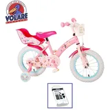 Kinderfahrrad Volare Disney Princess - 14 Zoll - Rosa - Inklusive WAYS Reifenreparaturset