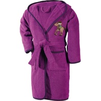 Erwin Müller Frottier Kinder-Bademantel mit Kapuze in fuchsia |