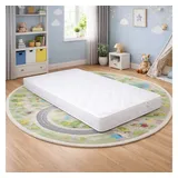 4mybaby GmbH Best For Kids 70 x 140 x 11 cm 100% aus PolyBaumwolle Gesteppte und Weiche Kindermatratze 70x140 - Weiß