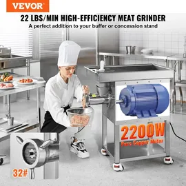 Vevor Fleischwolf 9,98kg/min Silber